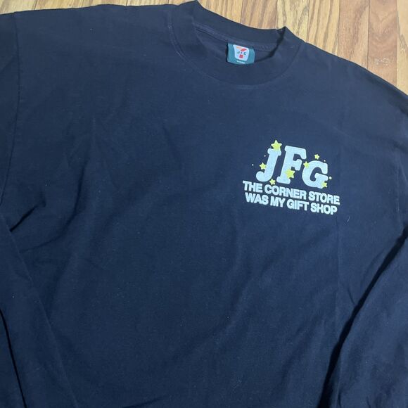 Joe Fresh Goods 7-Eleven T-Shirt Size Large Men Black Long Sleeve Rare - Picture 3 of 10